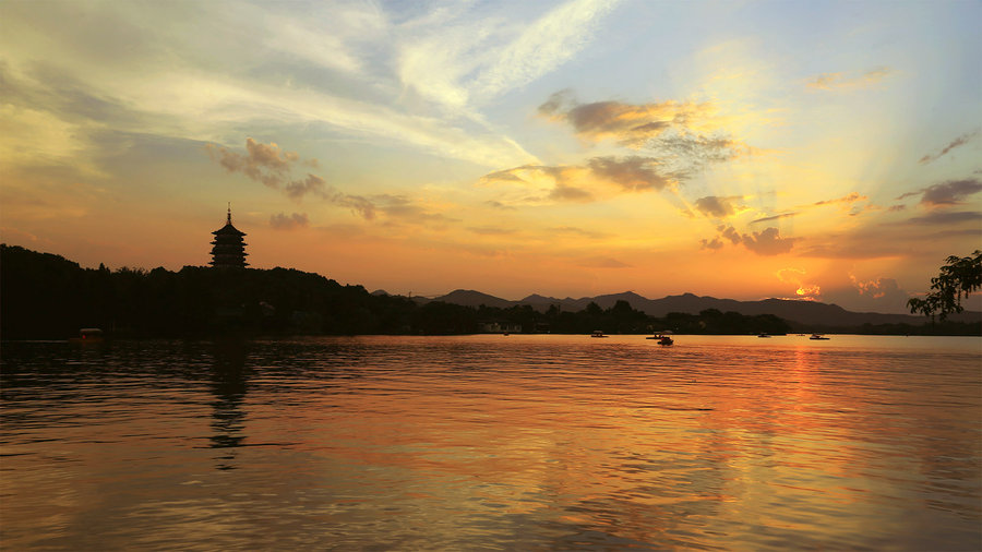 【习拍雷峰夕照摄影图片】杭州西湖风光摄影_太平洋网