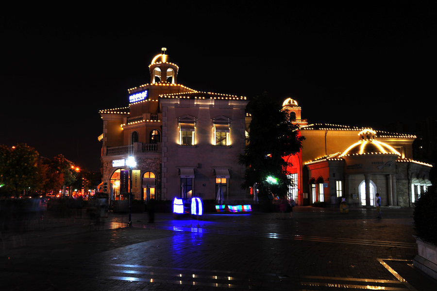 【浏阳河婚庆广场夜景摄影图片】风光旅游摄影