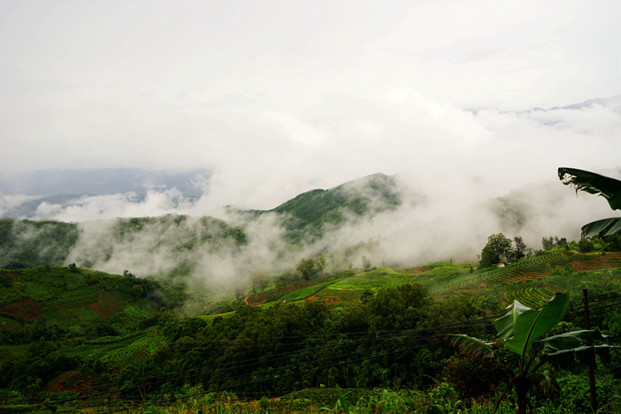【雨后拍摄中国老挝边境的云雾摄影图片】风光
