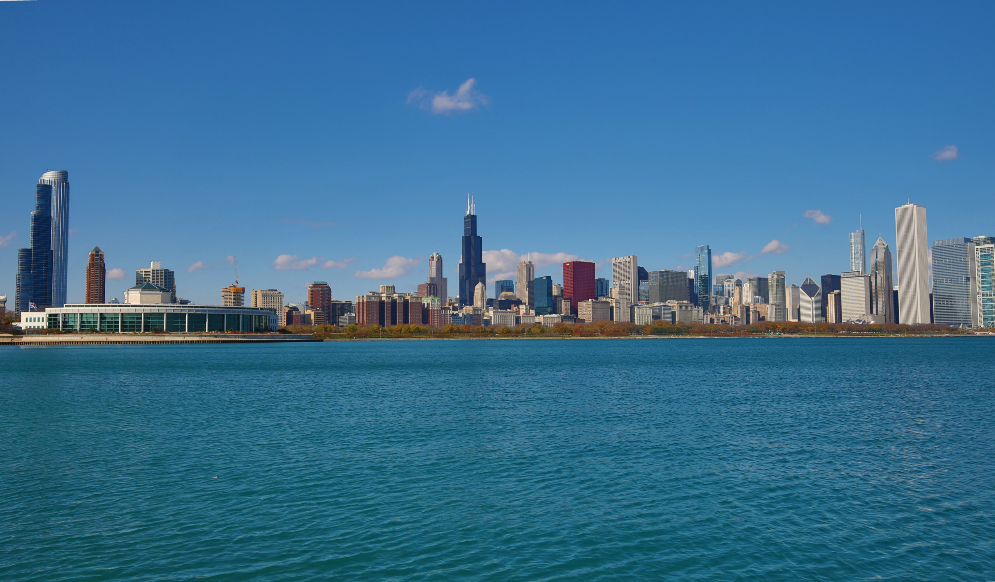 芝加哥半岛拍摄的芝市全景