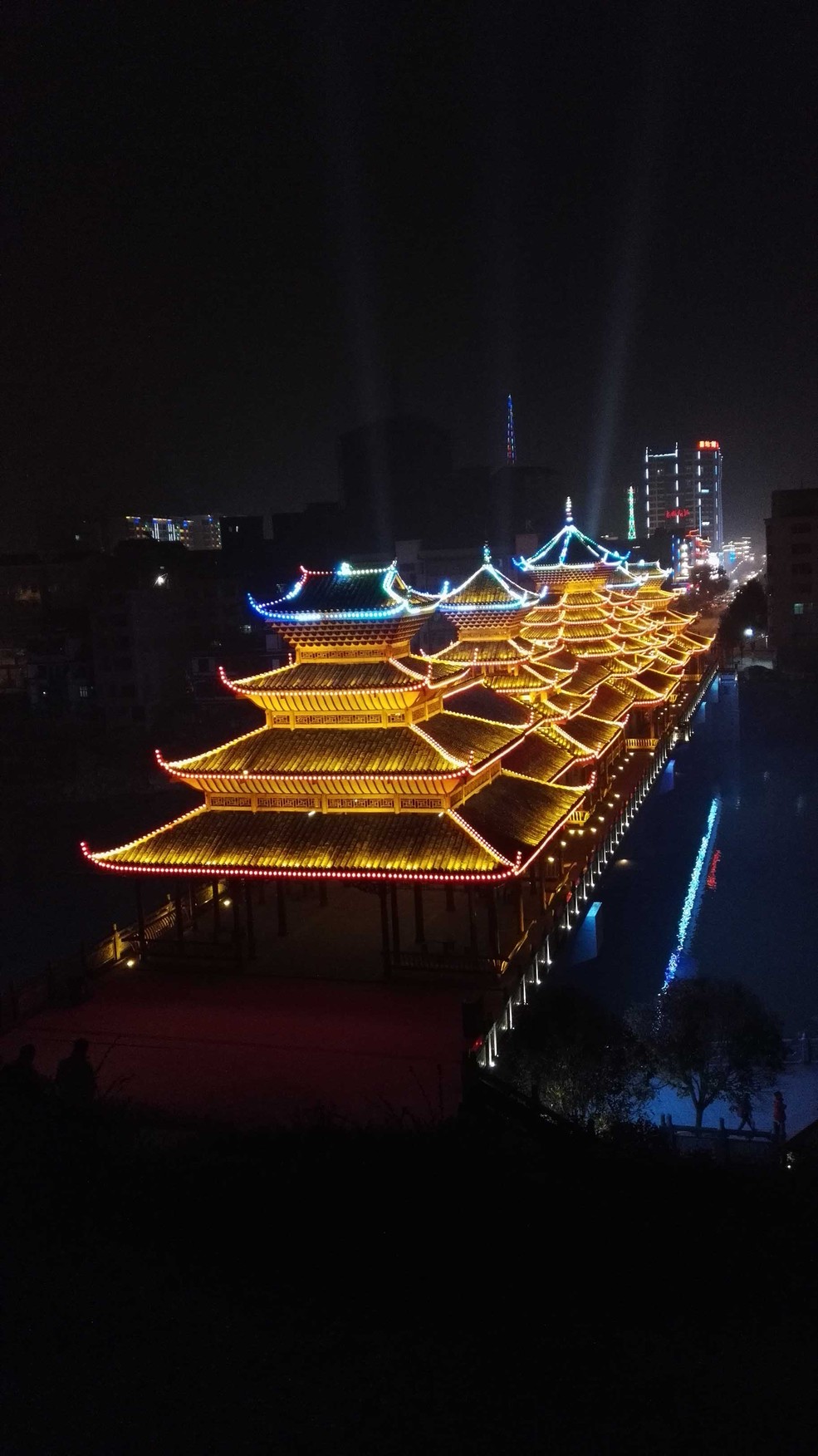 湘西南:绥宁县风雨桥夜景(继续欣赏一组手机摄影)