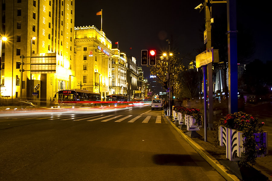 上海南京路步行街夜景