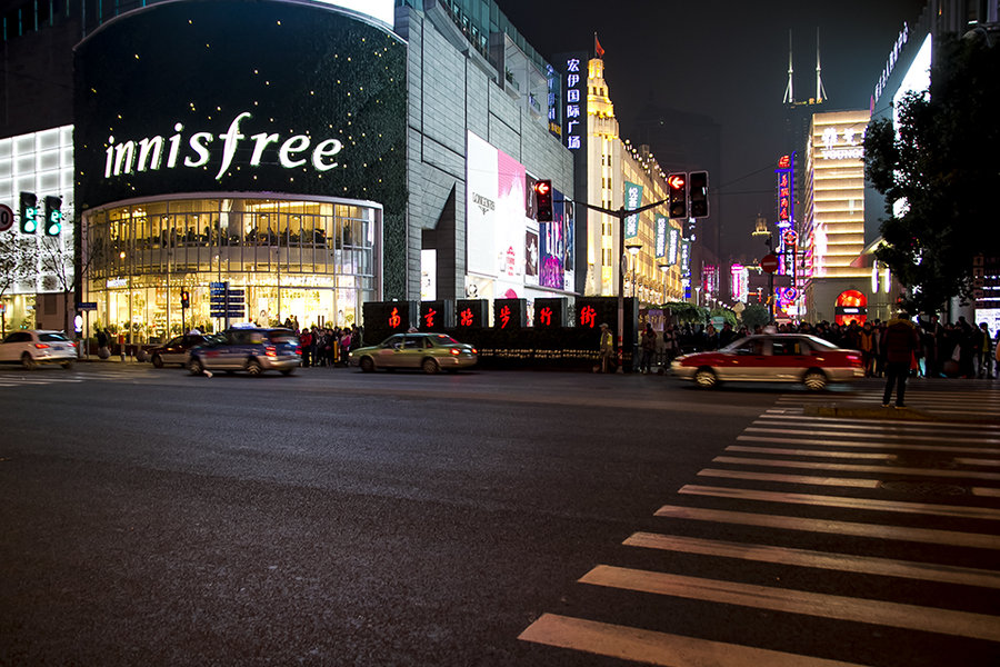 上海南京路步行街夜景