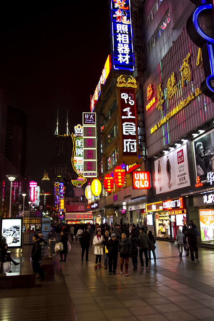 上海南京路步行街夜景