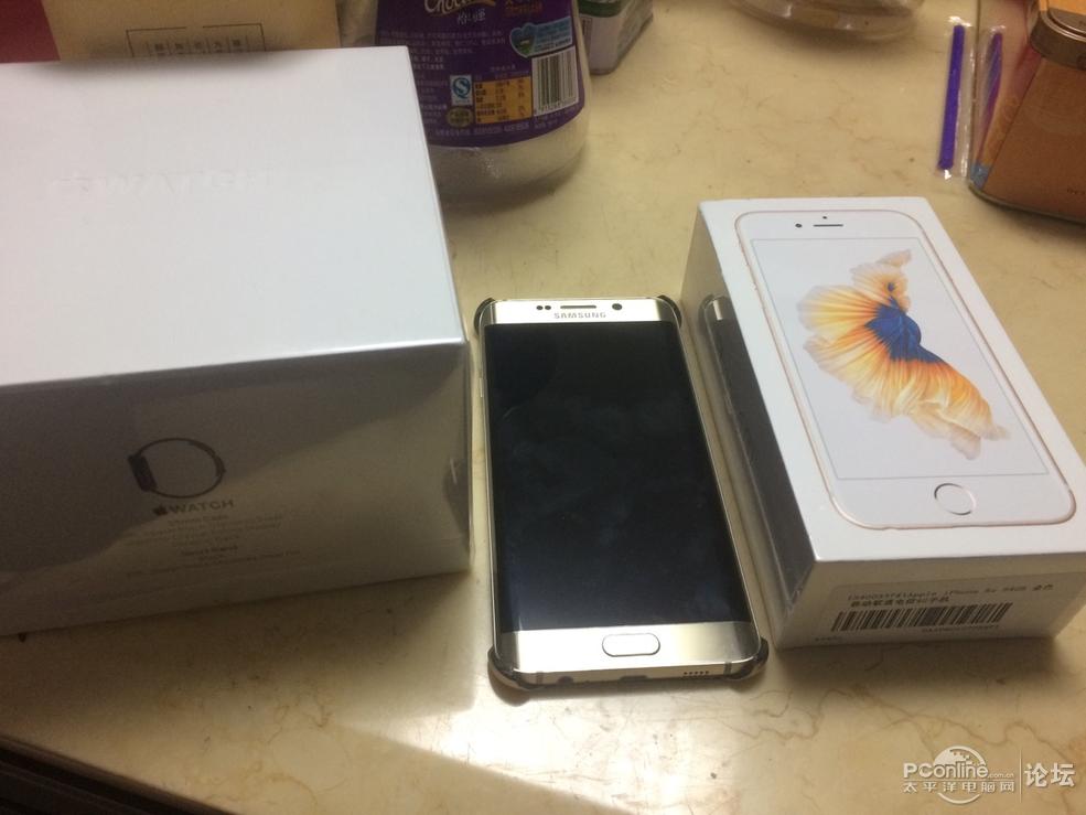东莞面交自用三星港版S7 EDGE+ G9287 金色