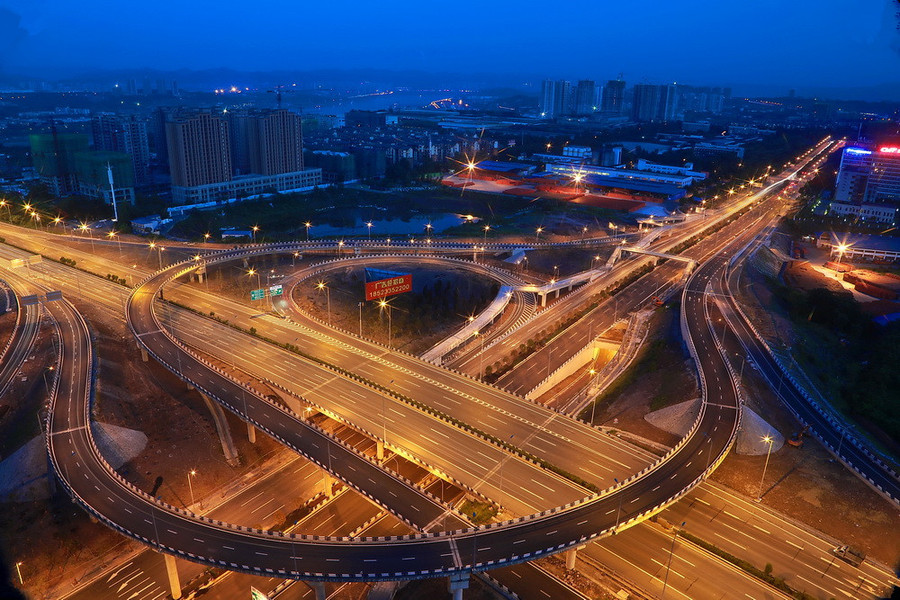 马桑溪立交夜景