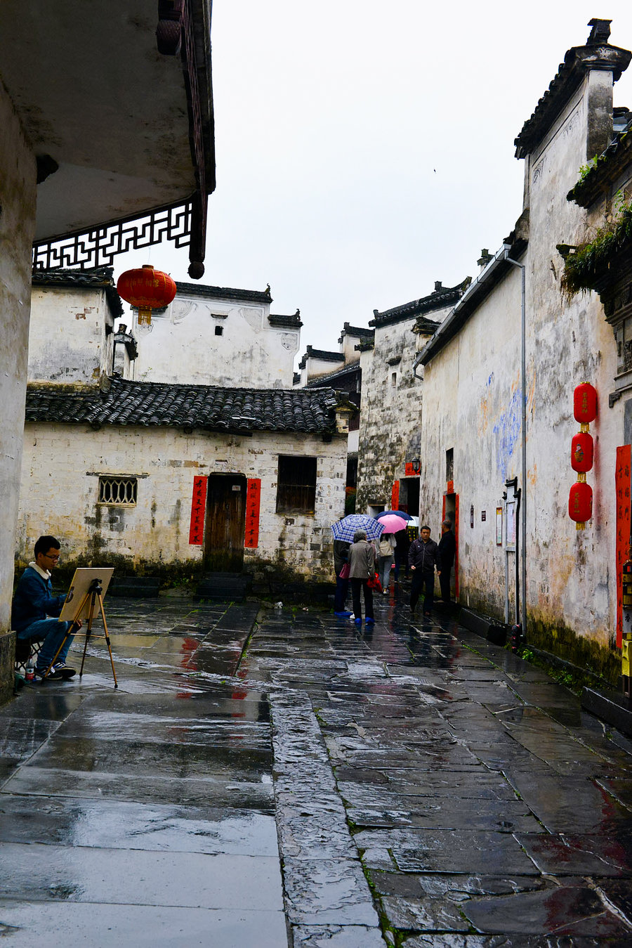 走近烟雨西递村