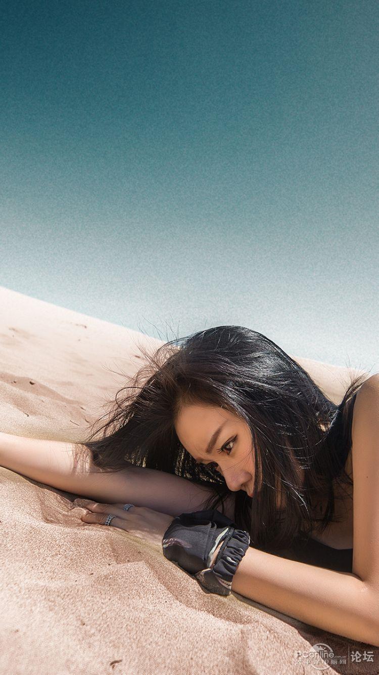 一指流沙 个性美女写真iphone 6壁纸 第二辑