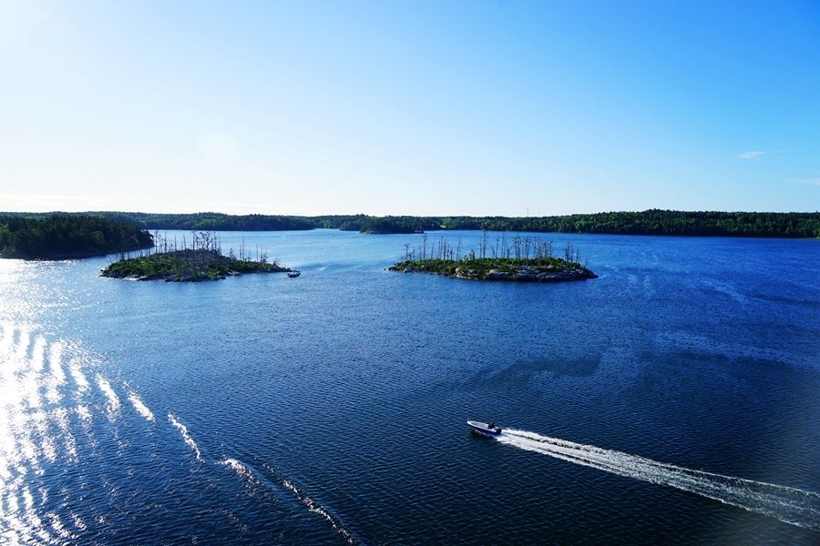 【从赫尔辛基到斯德哥尔摩船上观景3摄影图片