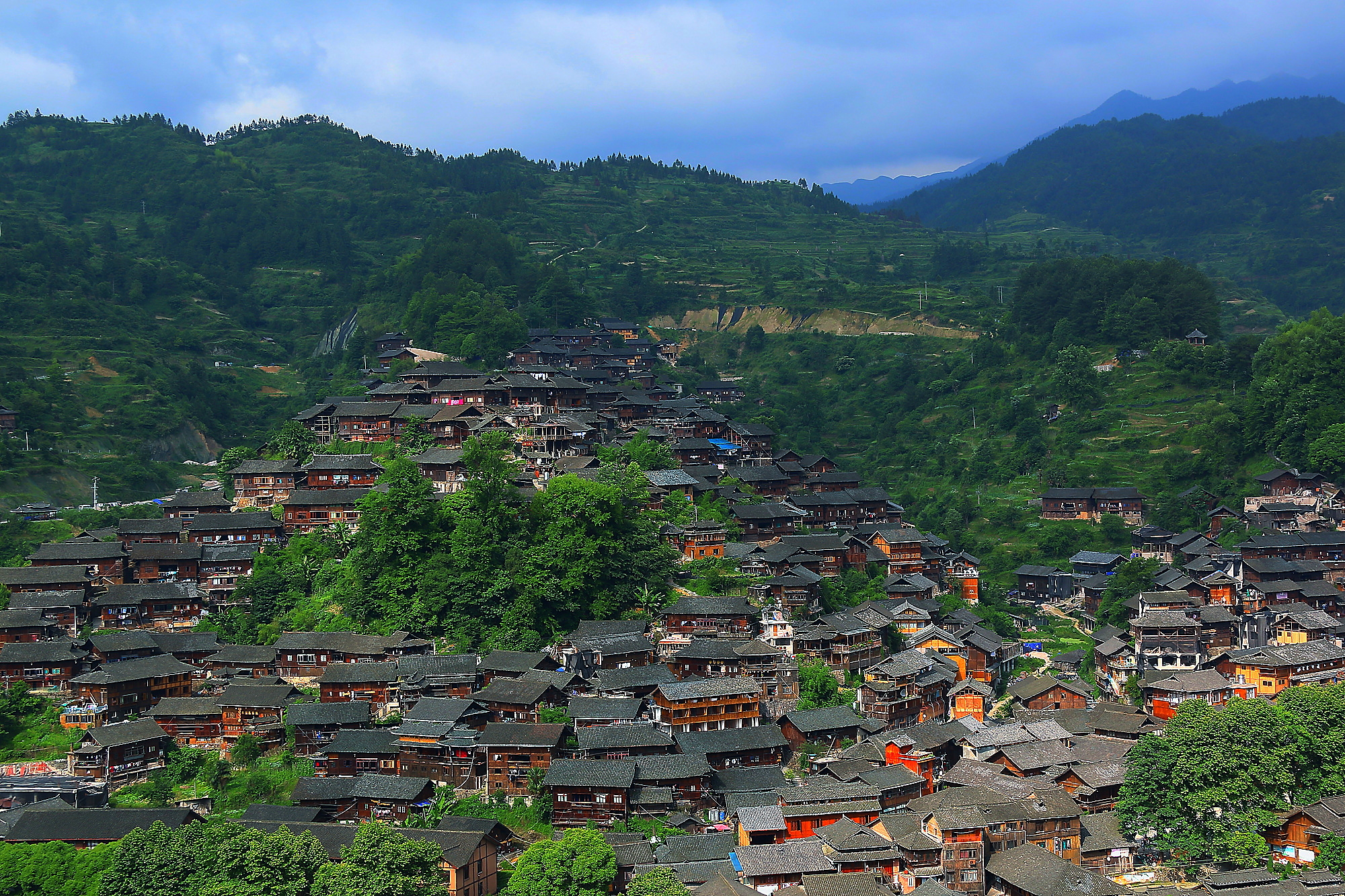 旅游随拍图片,贵州西江千户苗寨.