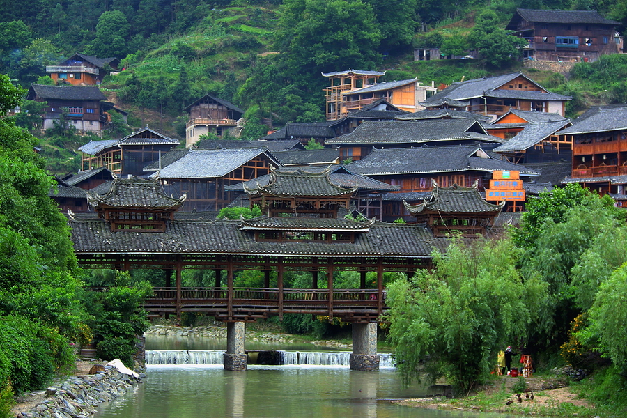 旅游随拍图片,贵州西江千户苗寨.