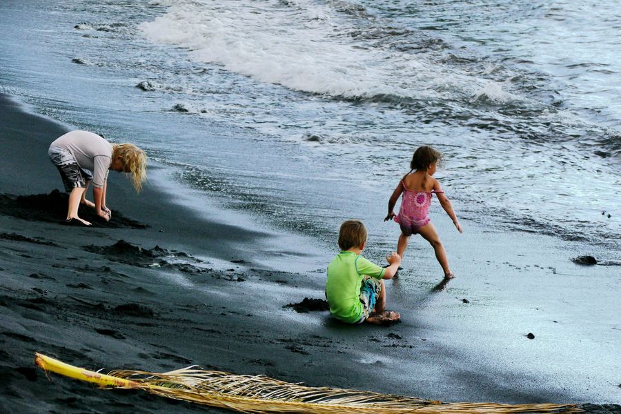 【大岛:普纳鲁吾黑沙滩摄影图片】风光旅游摄