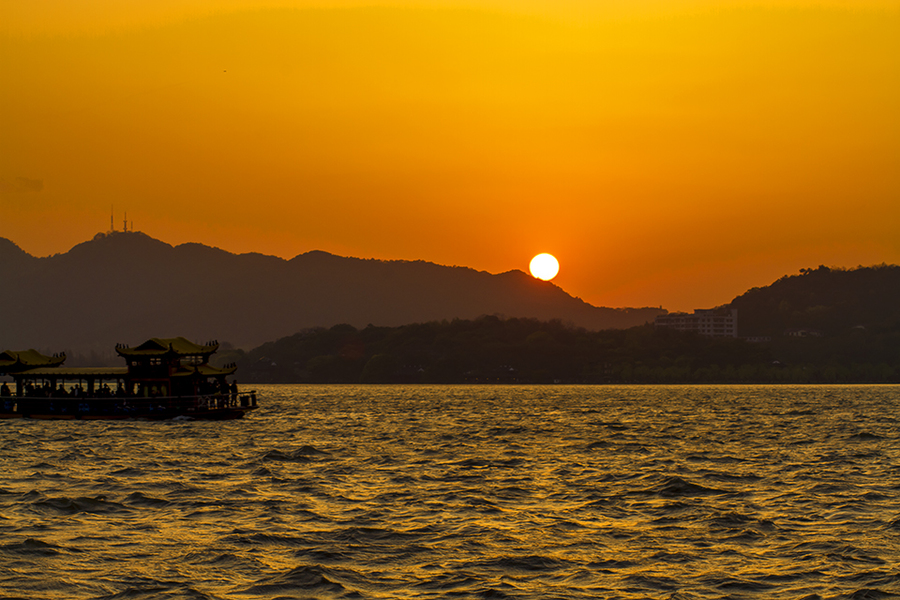 西湖夕阳