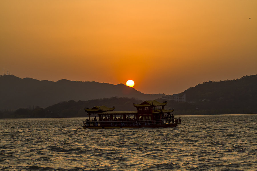西湖夕阳