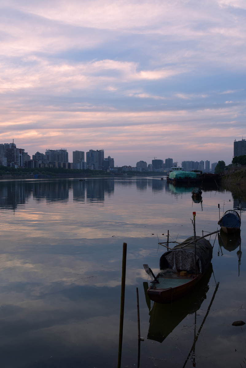 湘江河畔看晚霞