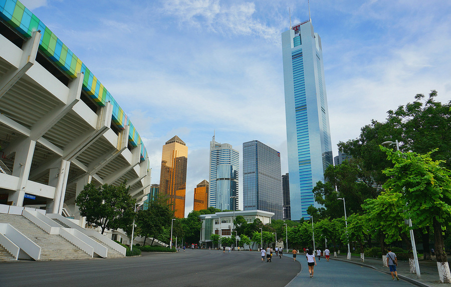 天河新街景.