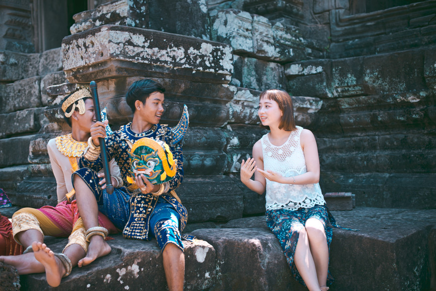 柬埔寨旅拍——浮力旅行柬埔寨旅拍摄影美女图