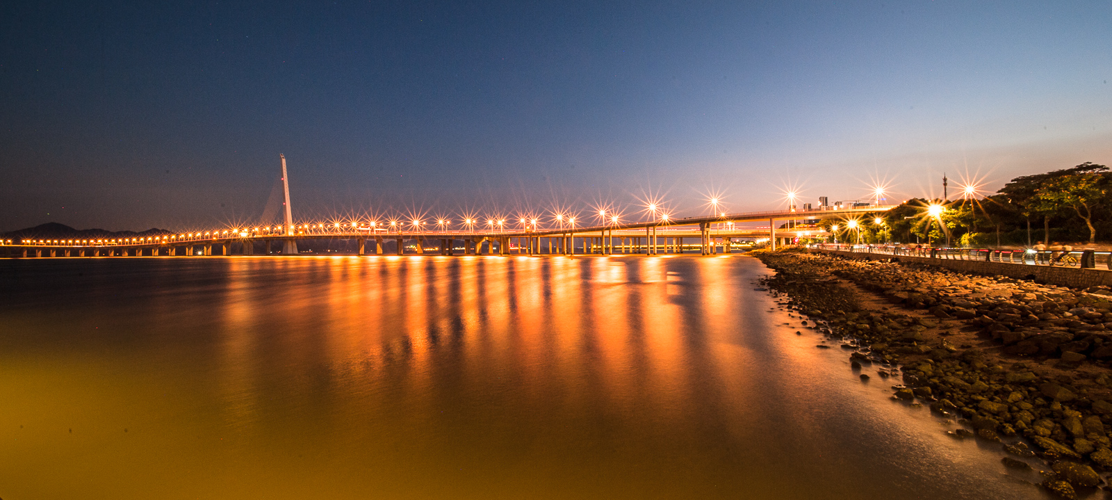 深圳湾大桥夜景