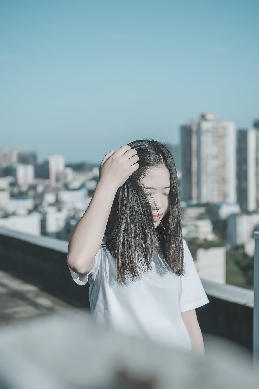 师院女生——日系天台人像