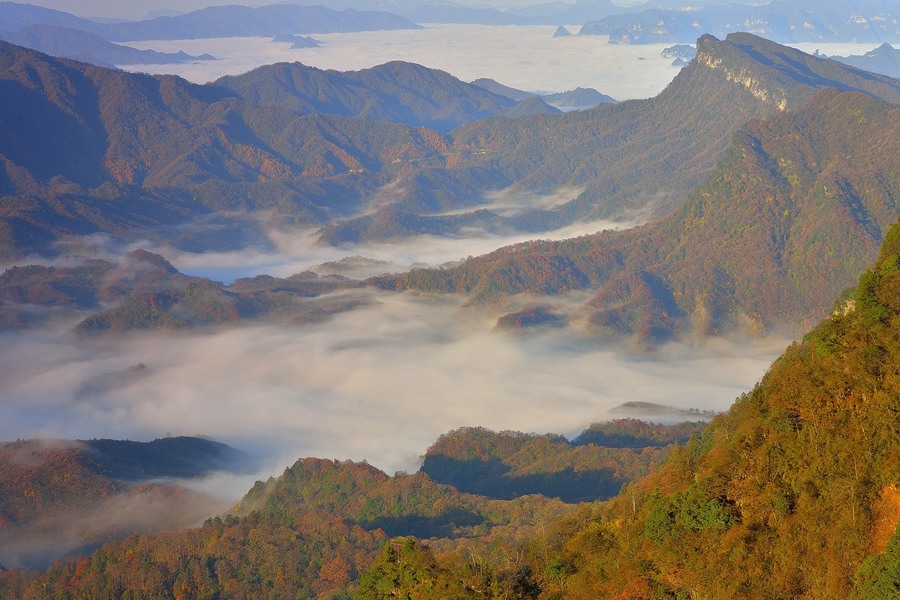 秋染光雾山