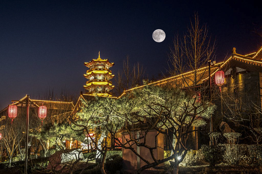 山东青州古城夜景