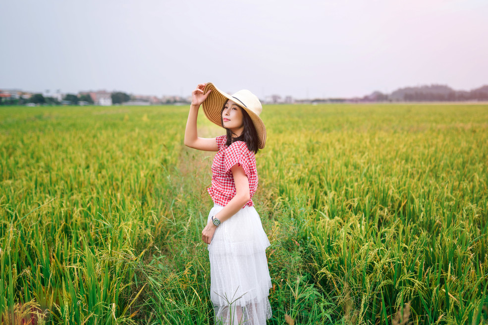 田园女孩——稻田小清新人像