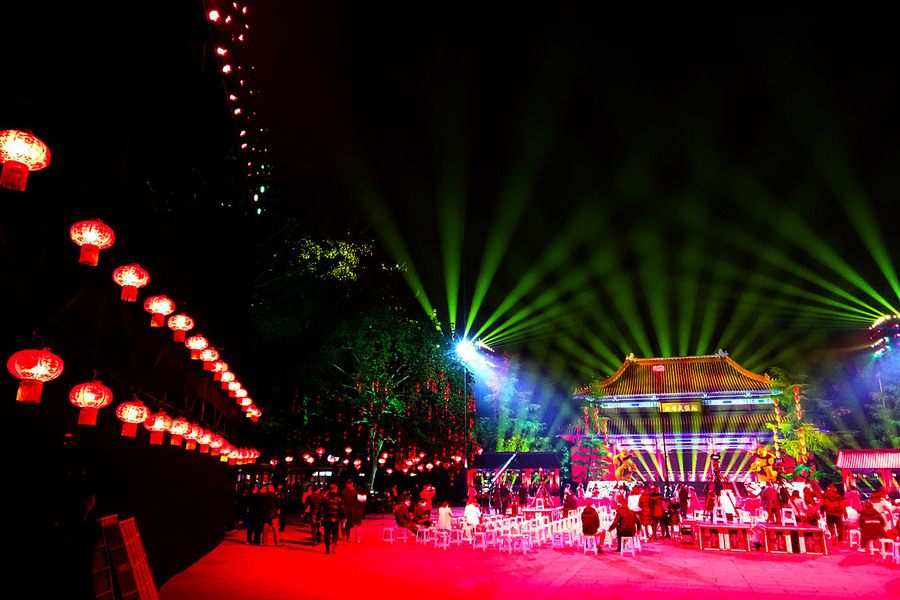 武侯祠今夜灯光璀璨