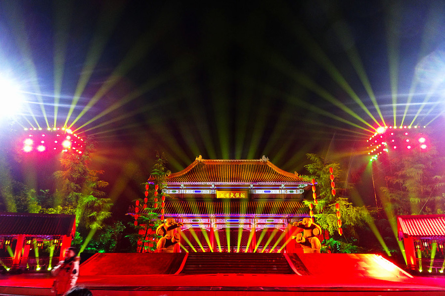 武侯祠今夜灯光璀璨