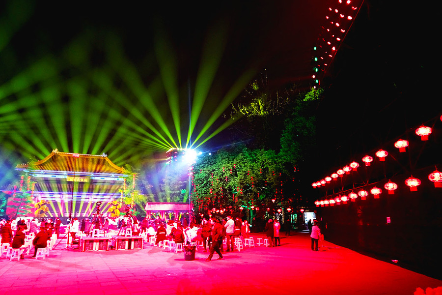 武侯祠今夜灯光璀璨