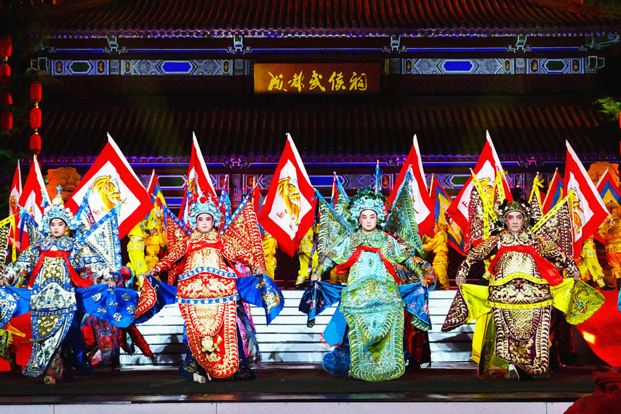 武侯祠今夜灯光璀璨