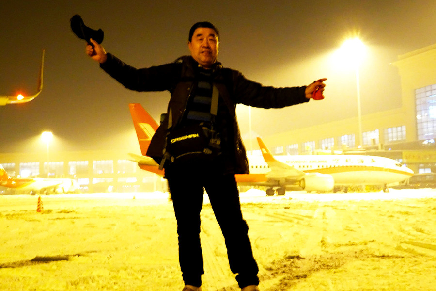 哈尔滨迎来今年的一场雪