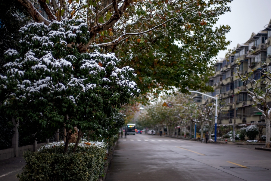 街道雪景