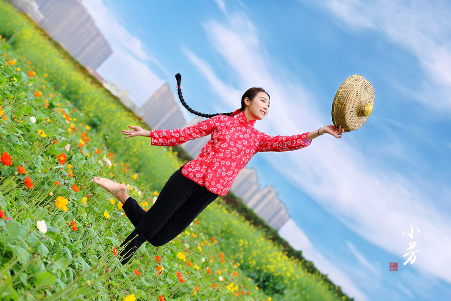 油菜花人像小芳