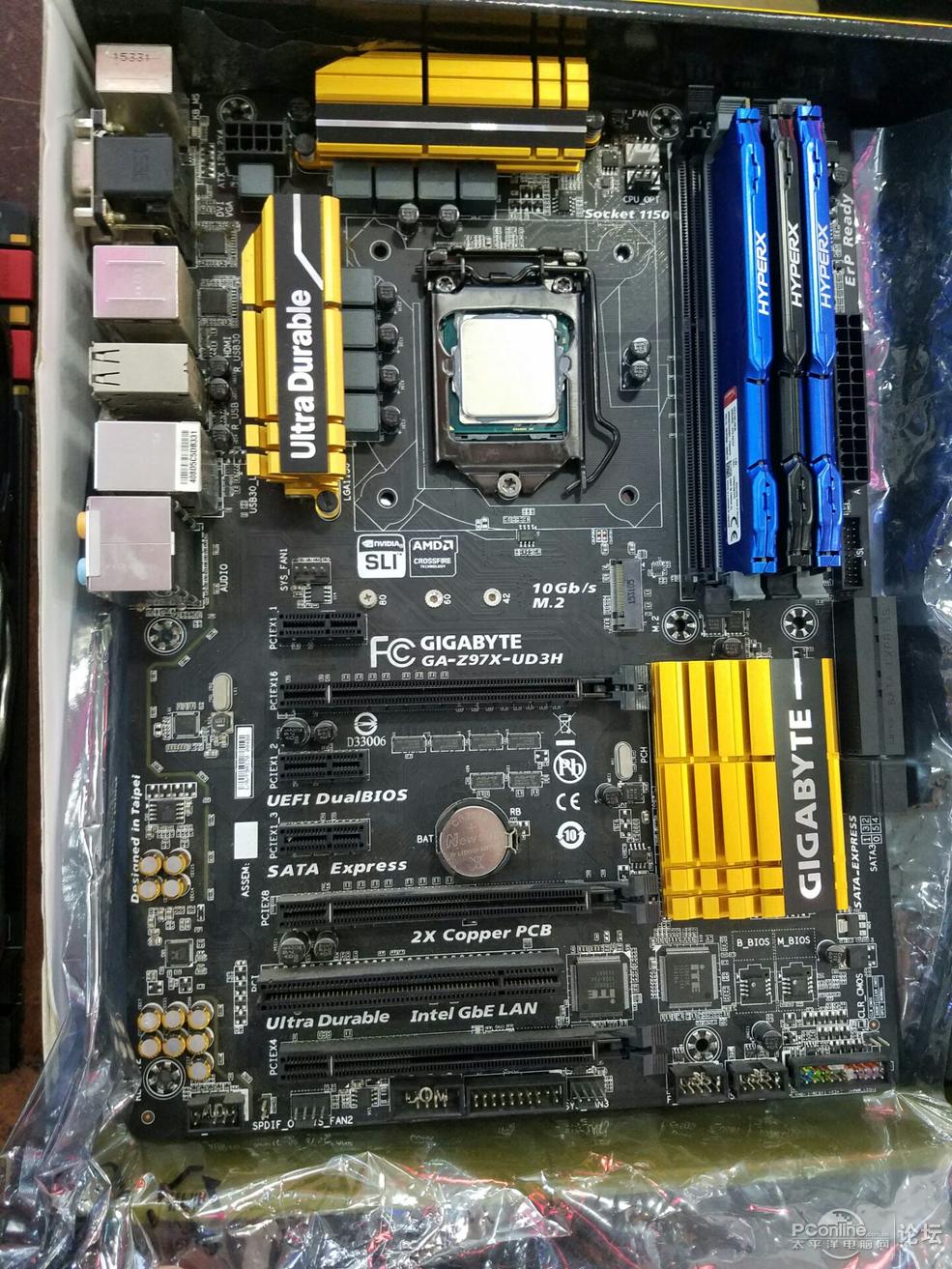 出个平台 i7 4790k盒装价格1050 技嘉z97x-ud3h包装全