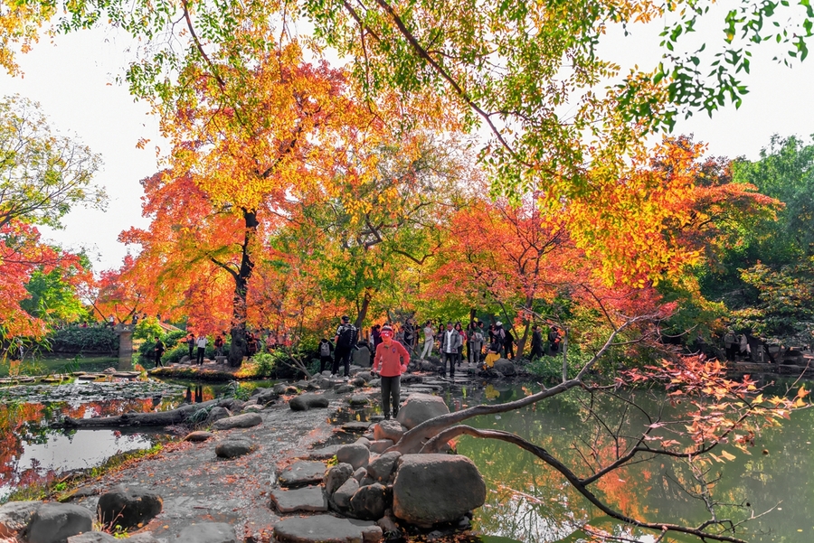 苏州天平山秋景