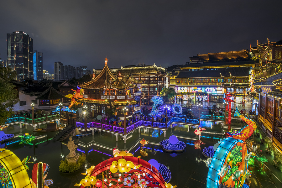 雨中豫园