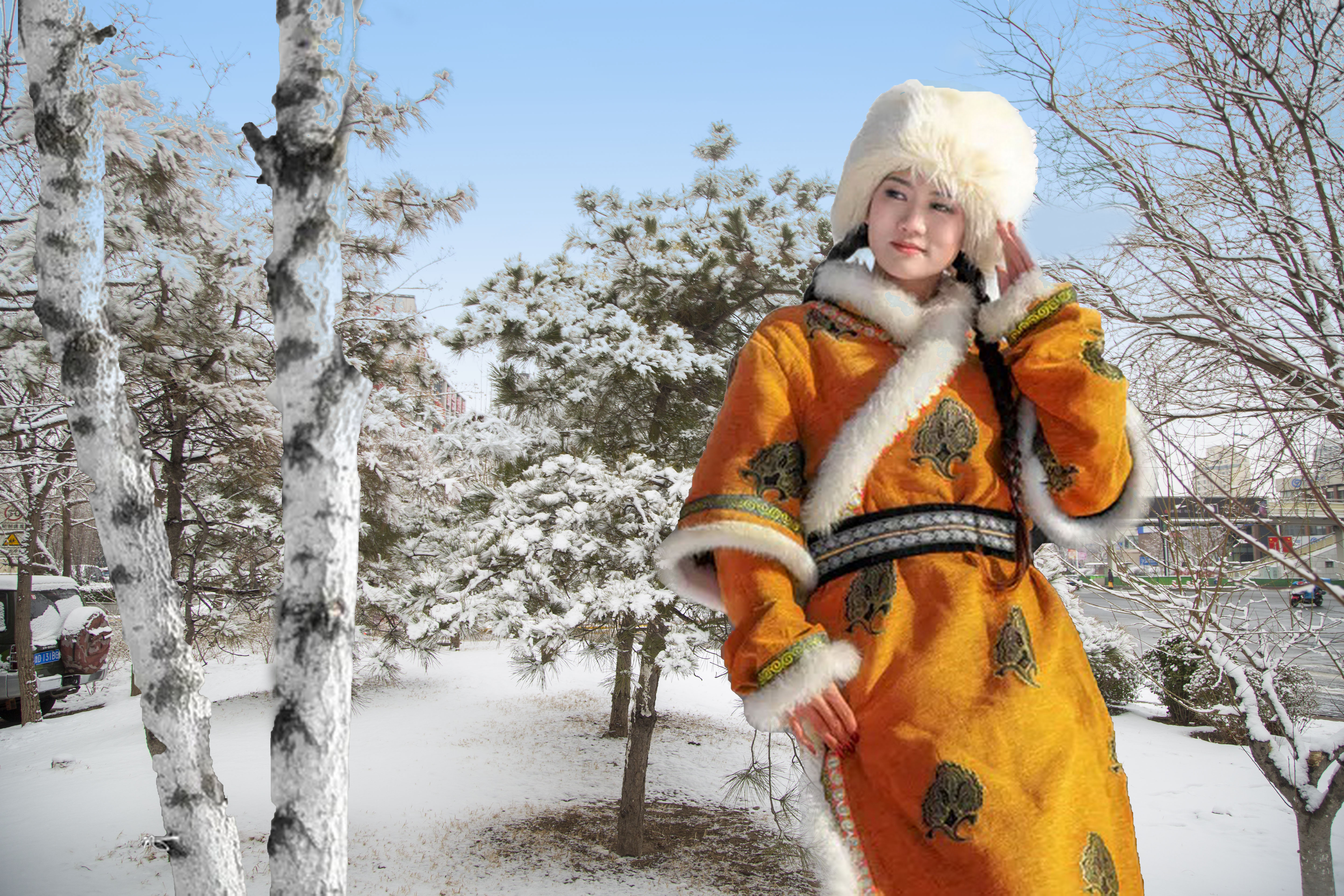 镜头下的蒙古国 漂亮女孩穿着时髦性感开放_男人