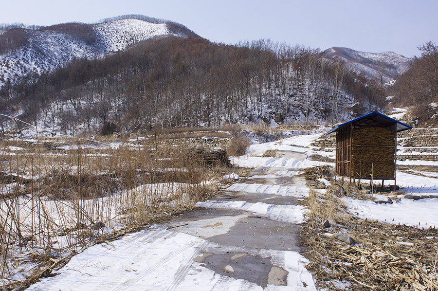 山村雪景