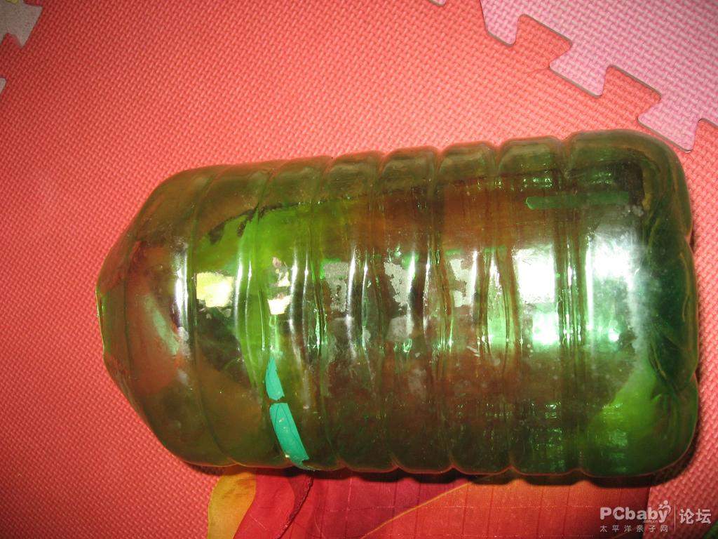 手工diy 食用油瓶变漂亮花瓶