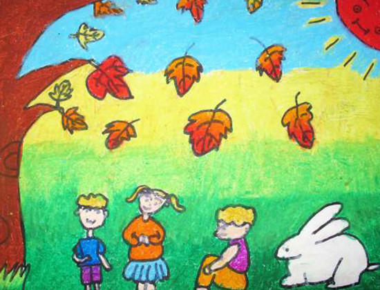秋天的儿童画
