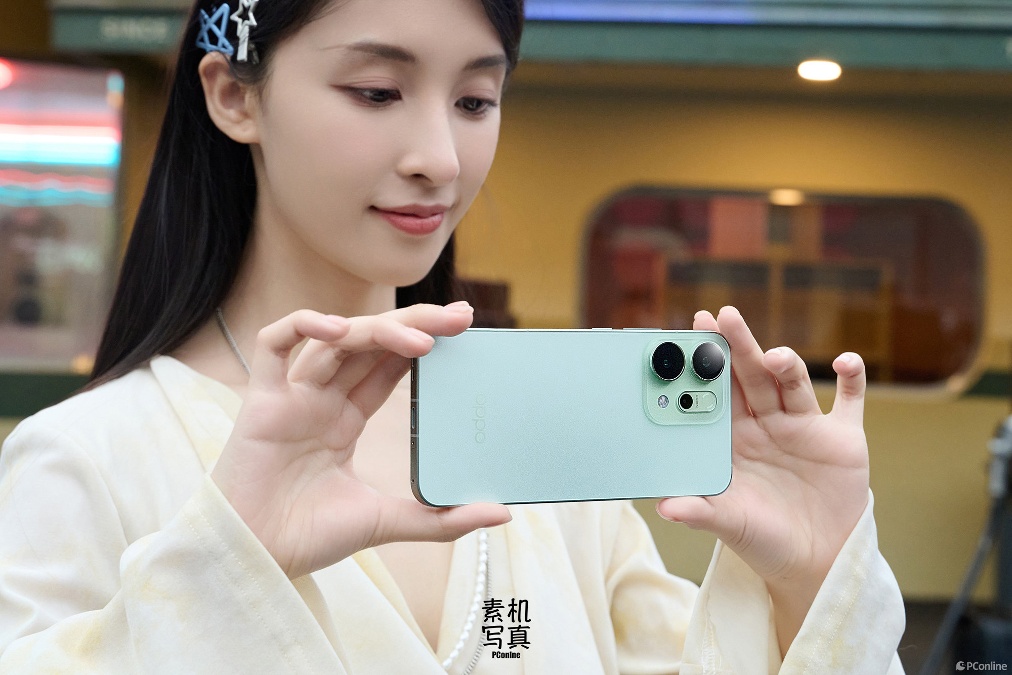 素机写真:OPPO Reno14人鱼姬的绡舞鳞辉