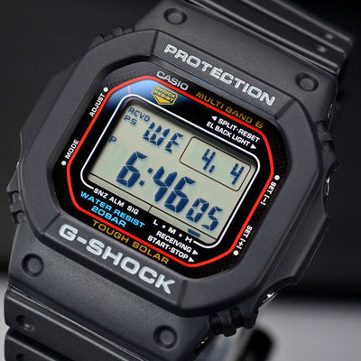 casio卡西欧 gwm5610-1 g-shock 经典红圈 6局电波太阳能表