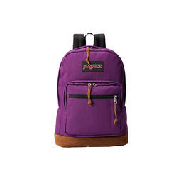 jansport 杰斯伯 right pack紫色麂皮底15寸电脑双肩包 19.