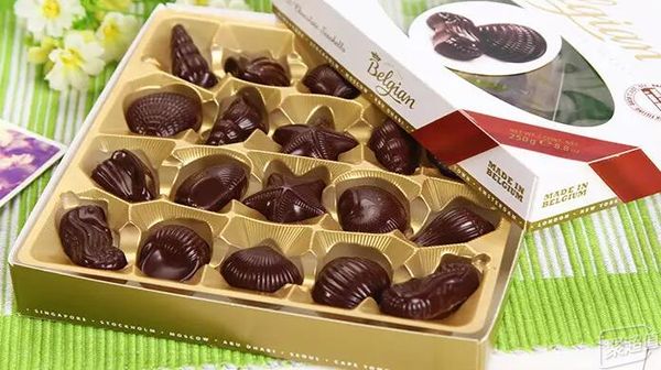 比利时进口 Belgian白丽人 贝壳形夹心黑巧克力