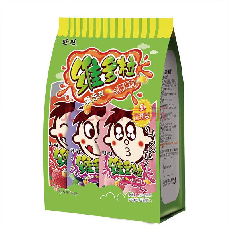 旺旺 维多粒果冻爽 可吸果冻 750g *18件 81.6元(双重