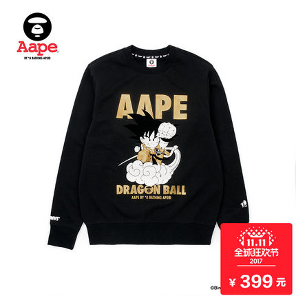 11日0点:aape x 七龙珠合作款加绒套头卫衣 进店先领20元优惠券,到手