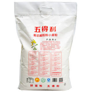 五得利 面粉 麦芯颗粒粉 5kg*3件 94.5元(合31.5元/件-聚超值