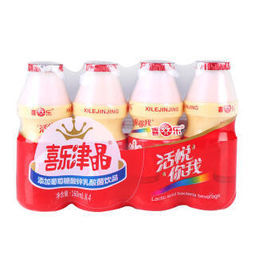喜乐 津晶 乳酸菌饮品 牛奶发酵乳酸饮料 160ml*4瓶 12.