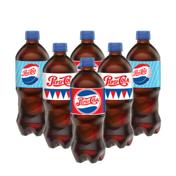 pepsi cola 百事可乐 40/50/60年代纪念版 600ml*6瓶装*3件 凑单品