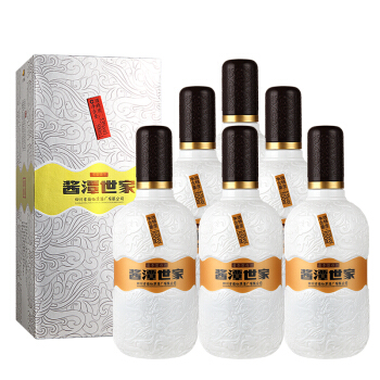 潭酒 酱潭世家 53度 酱香型白酒 500ml*6瓶 整箱装*2件 398.